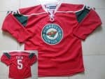 Wild #5 Christian Folin Red Stitched Jersey