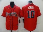 Atlanta Braves #10 Chipper Jones Red Stitched Jersey