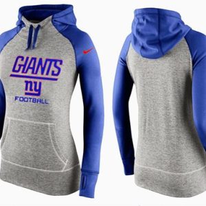 Nike New York Giants Performance Hoodie Grey Blue_1