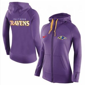 Nike Baltimore Ravens Full-Zip Performance Hoodie Purple