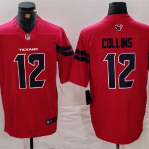 Houston Texans #12 Nico Collins Red Vapor Untouchable Stitched Jersey