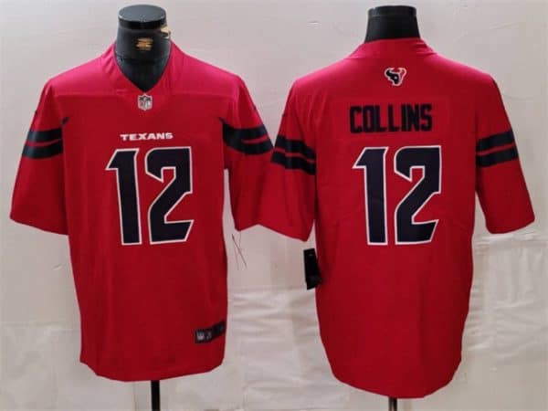 Houston Texans #12 Nico Collins Red Vapor Untouchable Stitched Jersey