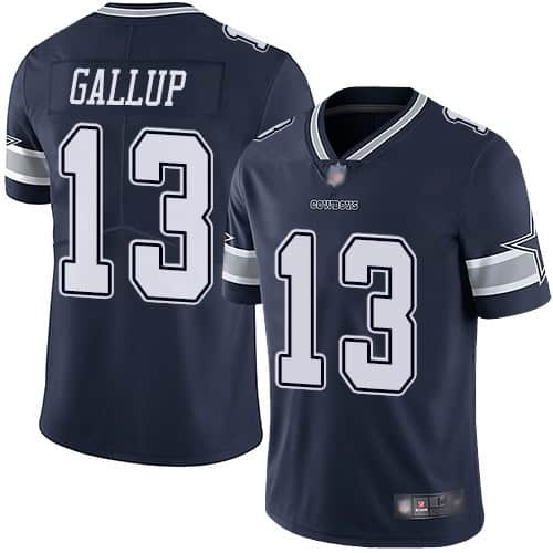 Dallas Cowboys #13 Michael Gallup Navy Vapor Untouchable Limited Stitched Jersey