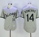 White Sox #14 Paul Konerko Grey Flexbase Authentic Collection Stitched Jersey