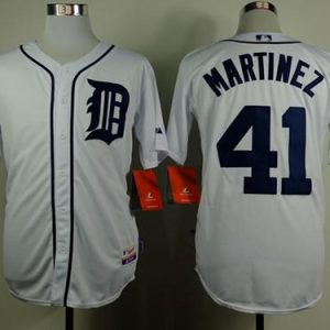 Tigers #41 Victor Martinez White Cool Base Stitched Jersey