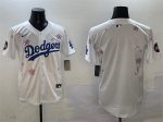 Los Angeles Dodgers Blank White 2025 Tokyo Series Limited Stitched Jersey