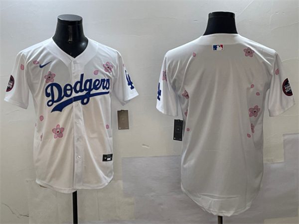 Los Angeles Dodgers Blank White 2025 Tokyo Series Limited Stitched Jersey