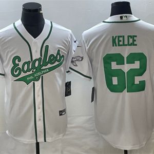 Philadelphia Eagles #62 Jason Kelce White Cool Base Stitched Jersey