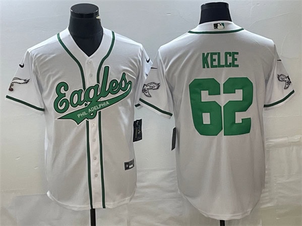 Philadelphia Eagles #62 Jason Kelce White Cool Base Stitched Jersey