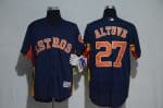 Houston Astros #27 Jose Altuve Majestic Alternate Navy Flex Base Authentic Collection Stitched Jersey