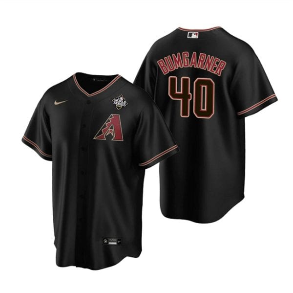 Arizona Diamondbacks #40 Madison Bumgarner Black 2023 World Series Cool Base Stitched Jersey