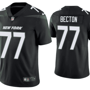 New York Jets #77 Mekhi Becton Black Vapor Untouchable Limited Stitched Jersey