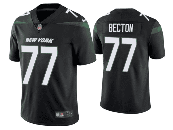 New York Jets #77 Mekhi Becton Black Vapor Untouchable Limited Stitched Jersey