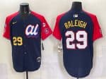 American League #29 Cal Raleigh Navy Red Alternate 2025 All-Star With Patch Edition Limited Stitched Jersey
