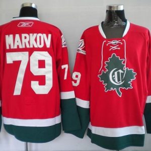 Canadiens #79 Andrei Markov Stitched Red New CD Jersey