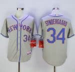 Mets #34 Noah Syndergaard Grey Road Cool Base Stitched Jersey