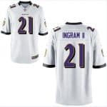 Baltimore Ravens #21 Mark Ingram White Jersey