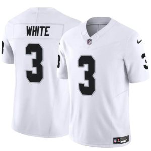 Las Vegas Raiders #3 Zamir White White F.U.S.E. Vapor Stitched Jersey