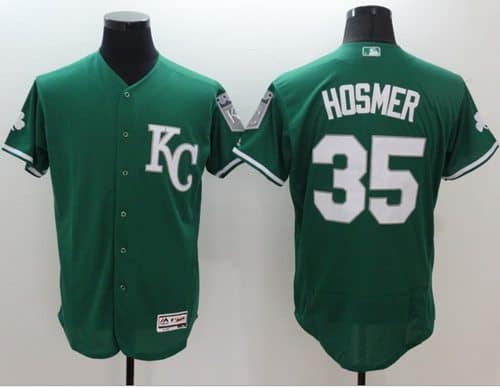 Royals #35 Eric Hosmer Green Celtic Flexbase Authentic Collection Stitched Jersey