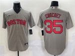 Boston Red Sox #35 Garrett Crochet Gray Cool Base Stitched Jersey