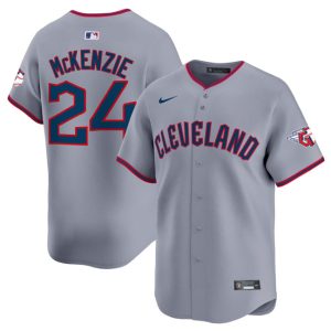Cleveland Guardians #24 Triston McKenzie Gray 2025 Alternate Limited Stitched Jersey