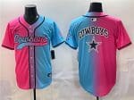 Dallas Cowboys Team Big Logo Pink Blue Limited Stitched Jersey