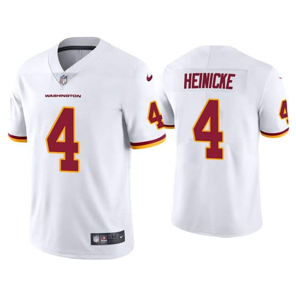 Washington Football Team #4 Taylor Heinicke White Vapor Untouchable Limited Stitched Jersey