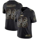 New York Giants #26 Saquon Barkley 2019 Black Gold Edition Stitched Jersey