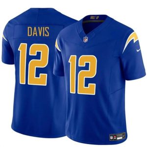 Los Angeles Chargers #12 Derius Davis Royal 2024 F.U.S.E. Vapor Limited Stitched Jersey