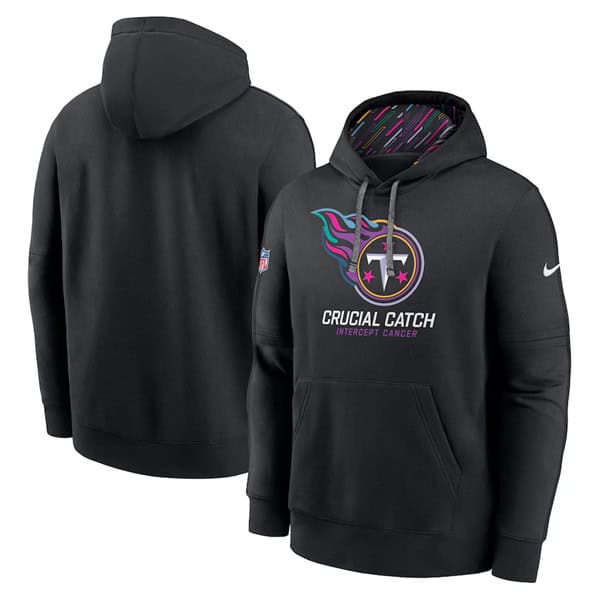 Tennessee Titans Black 2024 Crucial Catch Club Pullover Hoodie