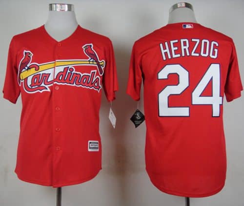 Cardinals #24 Whitey Herzog Red New Cool Base Stitched Jersey