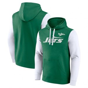 New York Jets Green White Fleece Pullover Hoodie