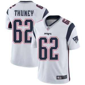 New England Patriots #62 Joe Thuney White Vapor Untouchable Limited Stitched Jersey