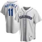 Seattle Mariners White #11 Edgar Martinez Cool Base Stitched Jersey