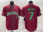Mexico #7 Julio Ur¨ªas 2023 Red World Classic Stitched Jersey