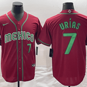 Mexico #7 Julio Ur¨ªas 2023 Red World Classic Stitched Jersey