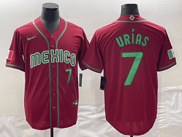 Mexico #7 Julio Ur¨ªas 2023 Red World Classic Stitched Jersey