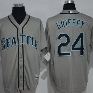 Mariners #24 Ken Griffey Grey New Cool Base Stitched Jersey