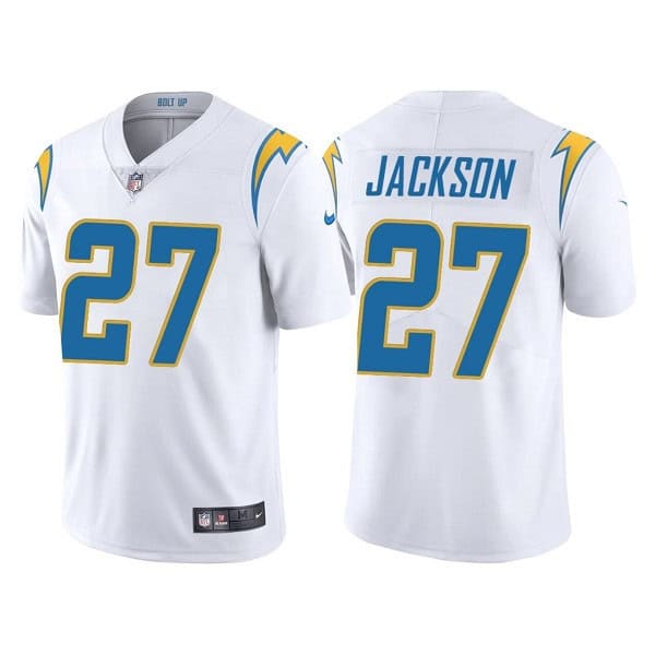 Los Angeles Chargers #27 J.C. Jackson White Vapor Untouchable Limited Stitched Jersey