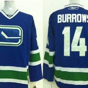 Canucks #14 Alexandre Burrows Stitched Blue Third Jersey