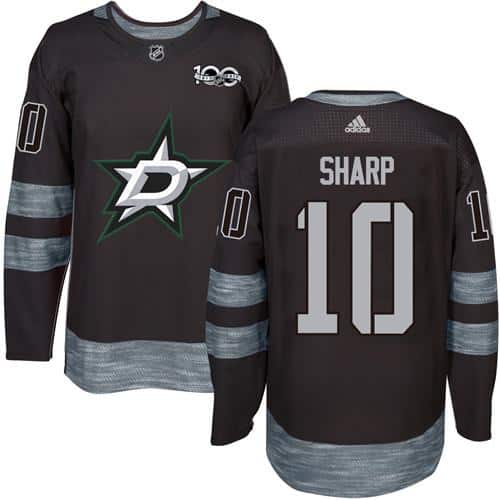 Stars #10 Patrick Sharp Black 1917-2017 100th Anniversary Stitched Jersey