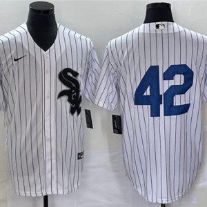 Chicago White Sox #42 Jackie Robinson White Cool Base Stitched Jersey
