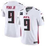 Atlanta Falcons #9 Michael Penix Jr White 2025 F.U.S.E. With 1-Star C Patch Vapor Untouchable Limited Stitched Jersey