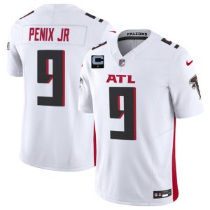 Atlanta Falcons #9 Michael Penix Jr White 2025 F.U.S.E. With 1-Star C Patch Vapor Untouchable Limited Stitched Jersey