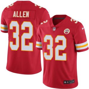 Chiefs #32 Marcus Allen Red Stitched Limited Rush Nike Jersey