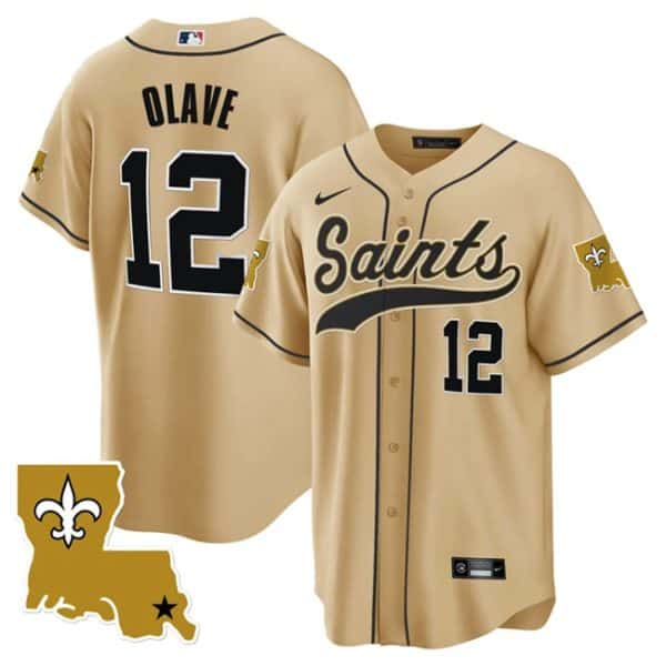 New Orleans Saints #12 Chris Olave Gold 1987 Legacy Cool Base Stitched Jersey