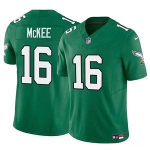 Philadelphia Eagles #16 Tanner McKee Kelly Green 2024 F.U.S.E. Vapor Untouchable Limited Stitched Jersey