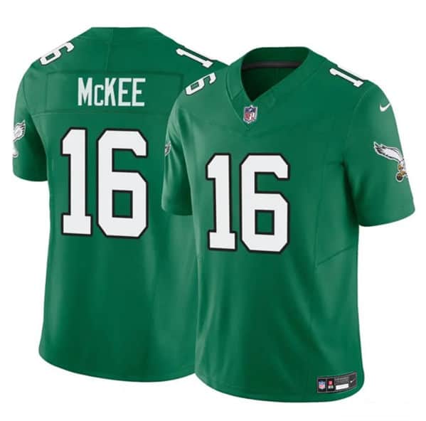 Philadelphia Eagles #16 Tanner McKee Kelly Green 2024 F.U.S.E. Vapor Untouchable Limited Stitched Jersey