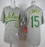 Athletics #15 Brett Lawrie Grey Cool Base Stitched Jersey