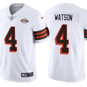 Cleveland Browns #4 Deshaun Watson White 1946 Collection Vapor Untouchable Limited Stitched Jersey